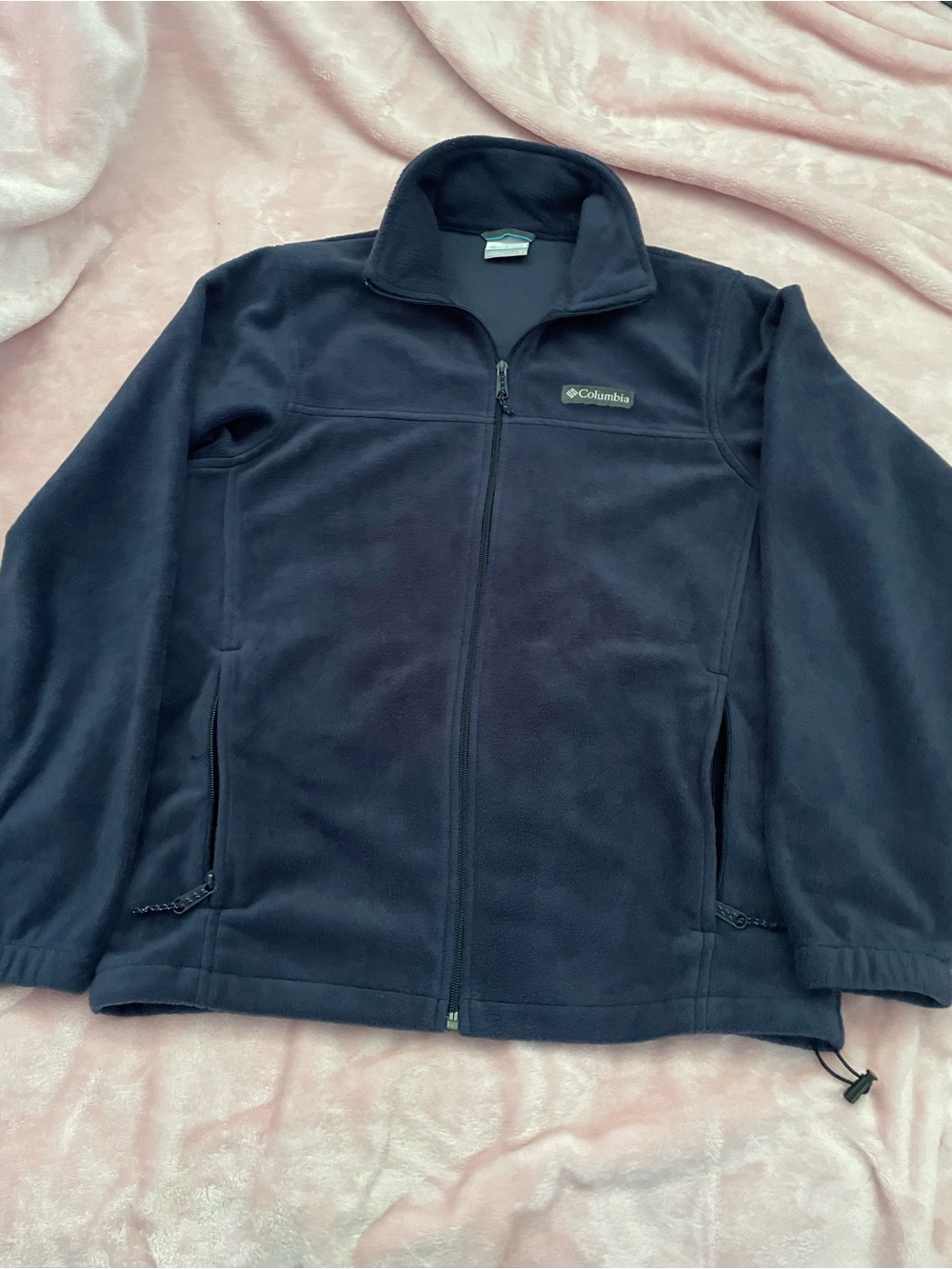 Columbia Men's Navy Blue Full-Zip Fleece Jacket